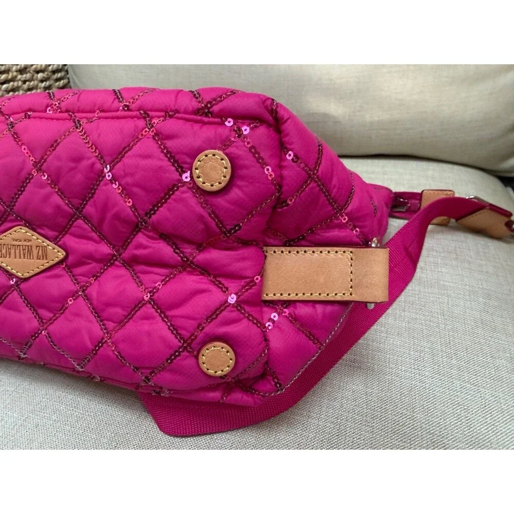 MZ Wallace Fuchsia Pink Sequin Sutton Deluxe - NWT